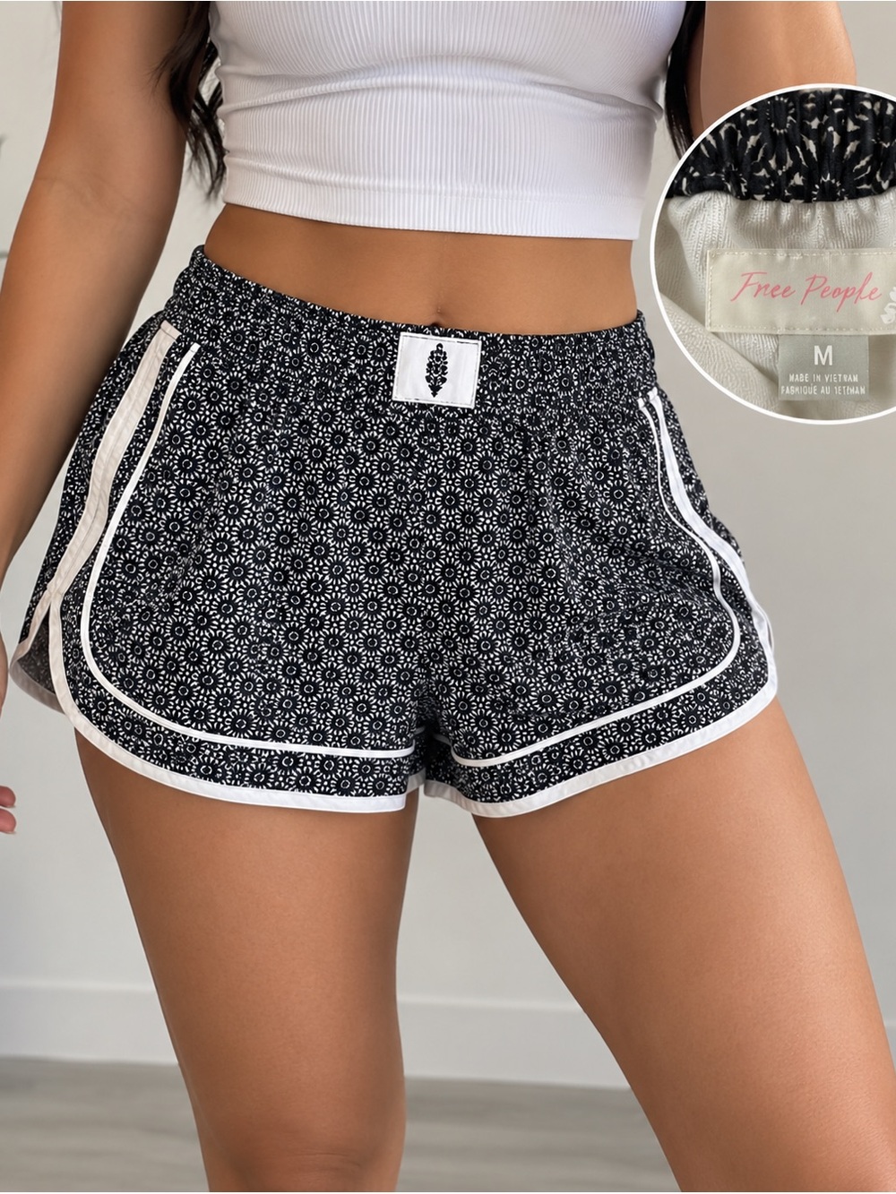 Free People Floral Running Shorts – Size M
